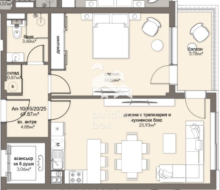 Продава 2-СТАЕН, гр. София, Люлин 5, снимка 2 - Апартаменти - 53684256