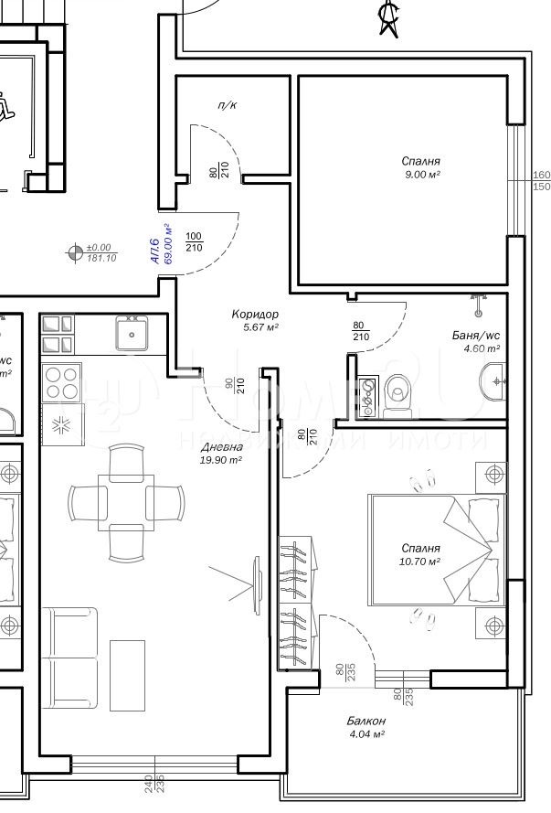 For Sale  2 bedroom Varna , m-t Pchelina , 82 sq.m | 70918897 - image [3]