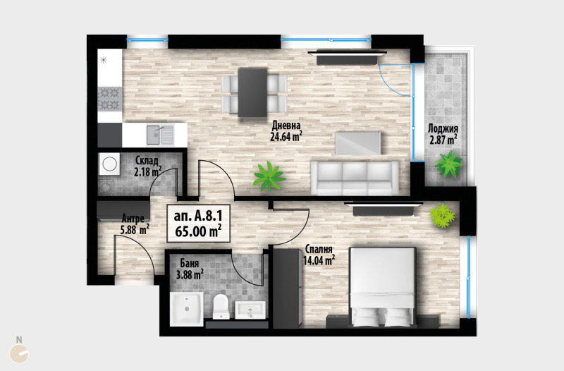 Продава 2-СТАЕН, гр. София, Манастирски ливади, снимка 2 - Aпартаменти - 48010076