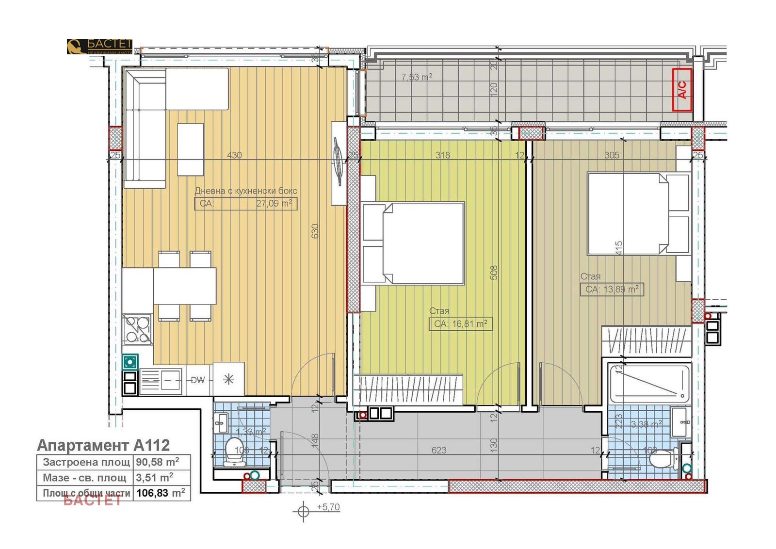 Продава 3-СТАЕН, гр. София, м-т Гърдова глава, снимка 2 - Апартаменти - 53070166