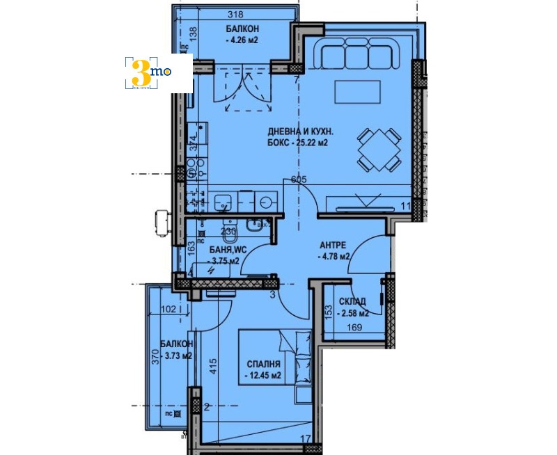 Продава  2-стаен град София , Люлин - център , 80 кв.м | 24052372 - изображение [2]