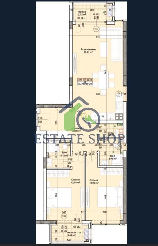 Te koop  2 slaapkamers Plovdiv , Trakija , 119 m² | 70466622 - afbeelding [15]