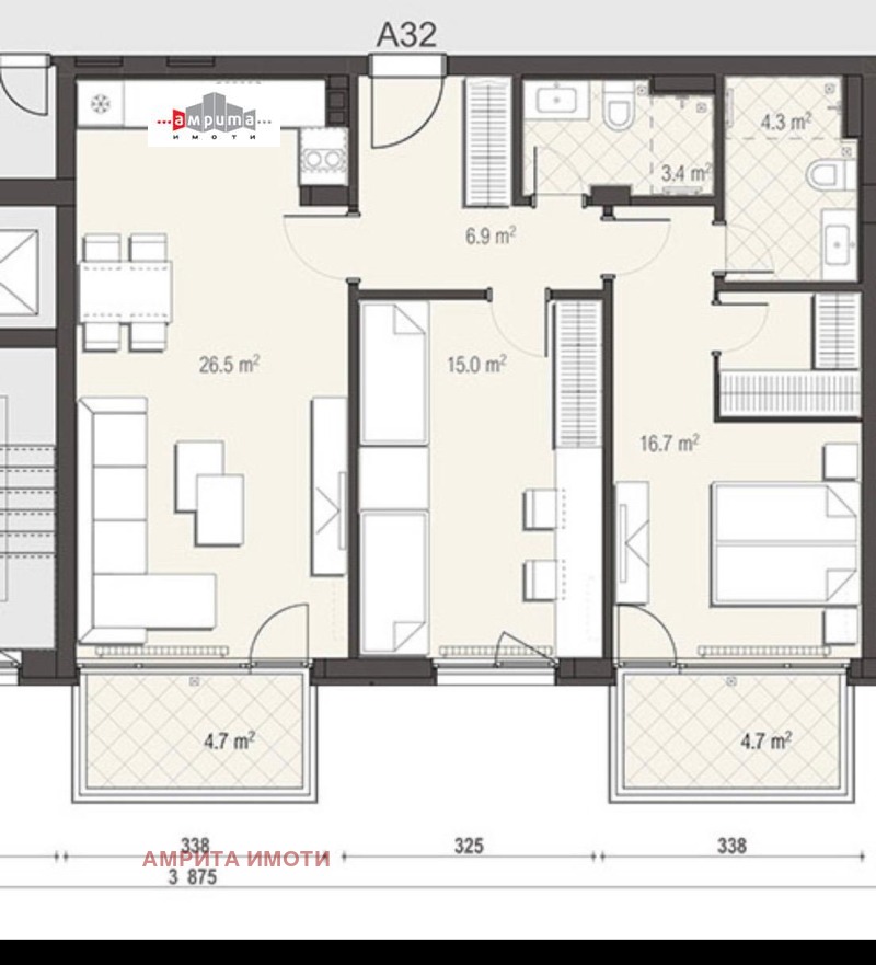 Te koop  2 slaapkamers Sofia , Studentski grad , 107 m² | 21273314 - afbeelding [16]