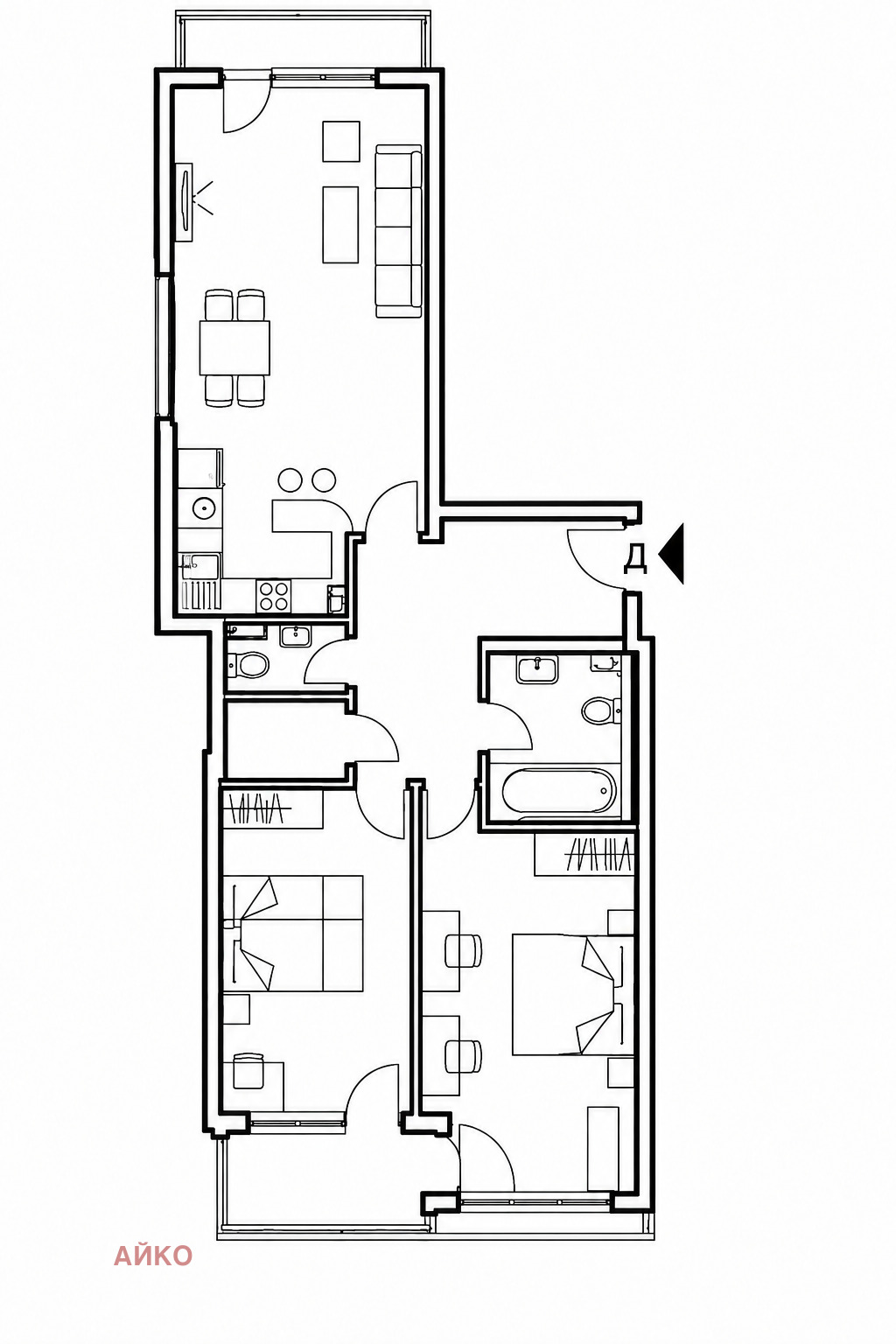 Продава 3-СТАЕН, гр. София, Кръстова вада, снимка 2 - Апартаменти - 56412010
