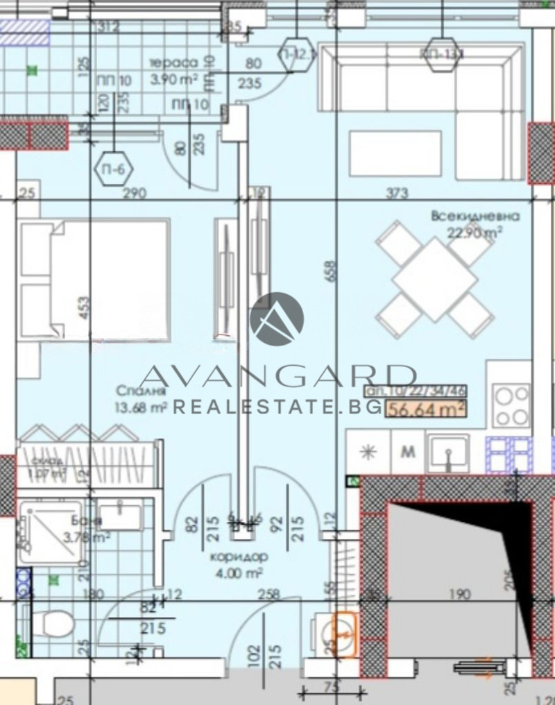 Eladó  1 hálószoba Plovdiv , Trakija , 72 négyzetméter | 28894966 - kép [3]