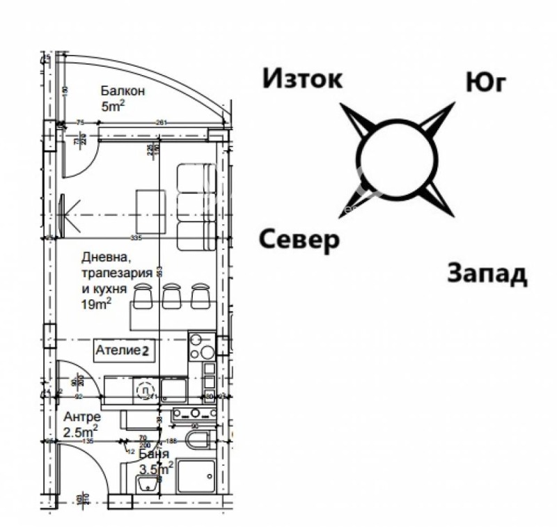Zu verkaufen  Studio Sofia , Ljulin 2 , 40 qm | 74031409 - Bild [3]