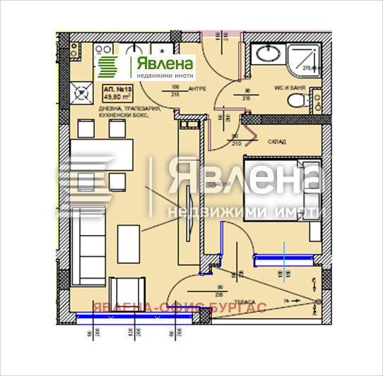 Продава  2-стаен област Бургас , гр. Поморие , 59 кв.м | 42182628