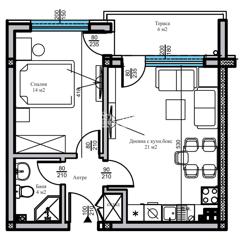 Продава 2-СТАЕН, гр. Пловдив, Беломорски, снимка 1 - Aпартаменти - 48945799