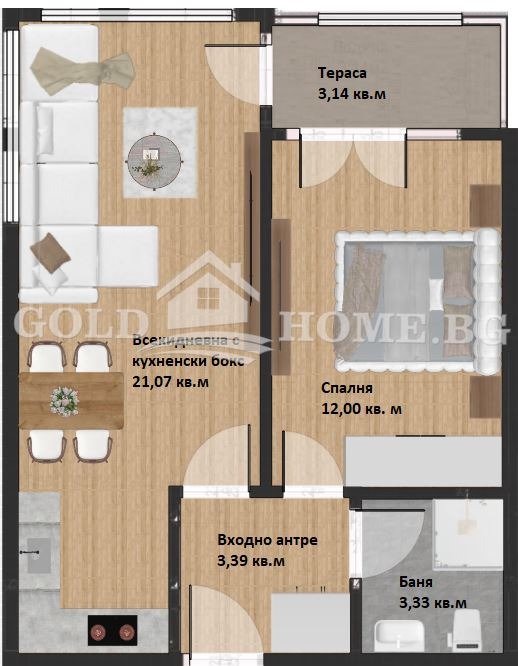 In vendita  1 camera da letto Plovdiv , Hristo Smirnenski , 63 mq | 48103822 - Immagine [2]