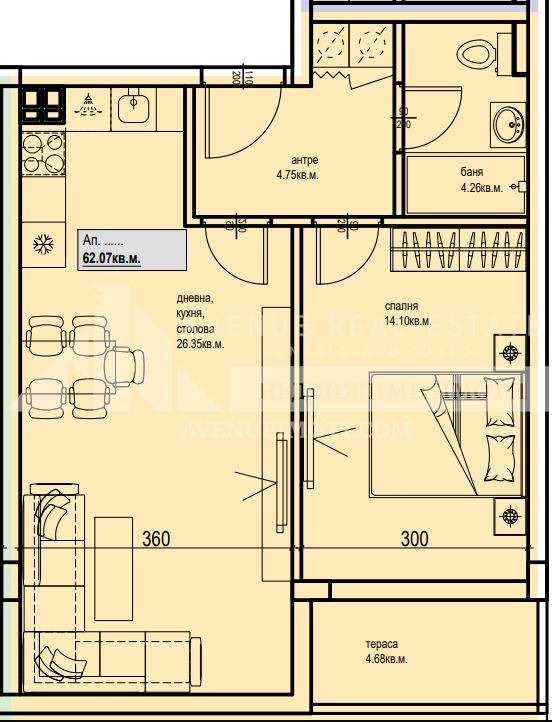 À venda  1 quarto Plovdiv , Karchiiaka , 73 m² | 31278630 - imagem [2]