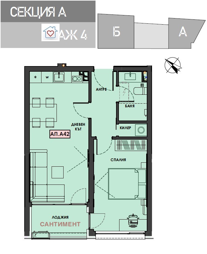 Продава 2-СТАЕН, гр. Пловдив, Христо Смирненски, снимка 2 - Aпартаменти - 46911864