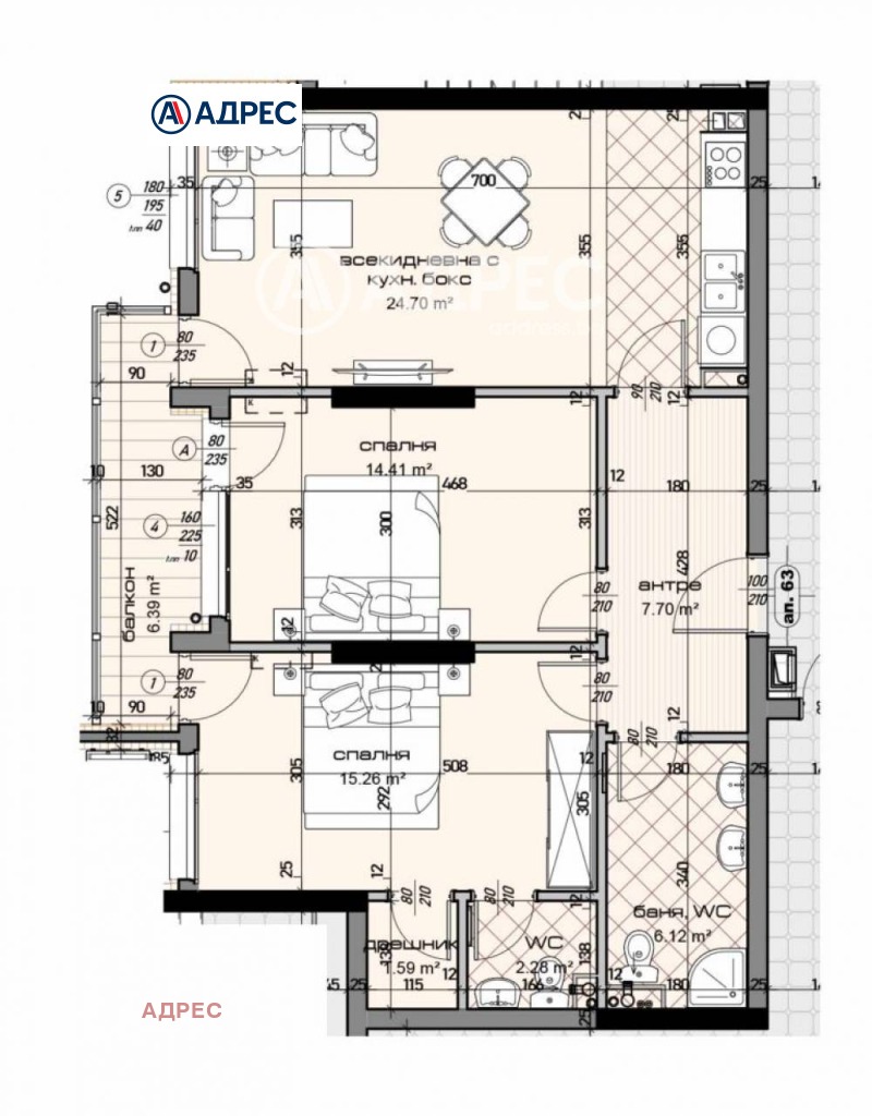 Продава 3-СТАЕН, гр. Варна, Младост 1