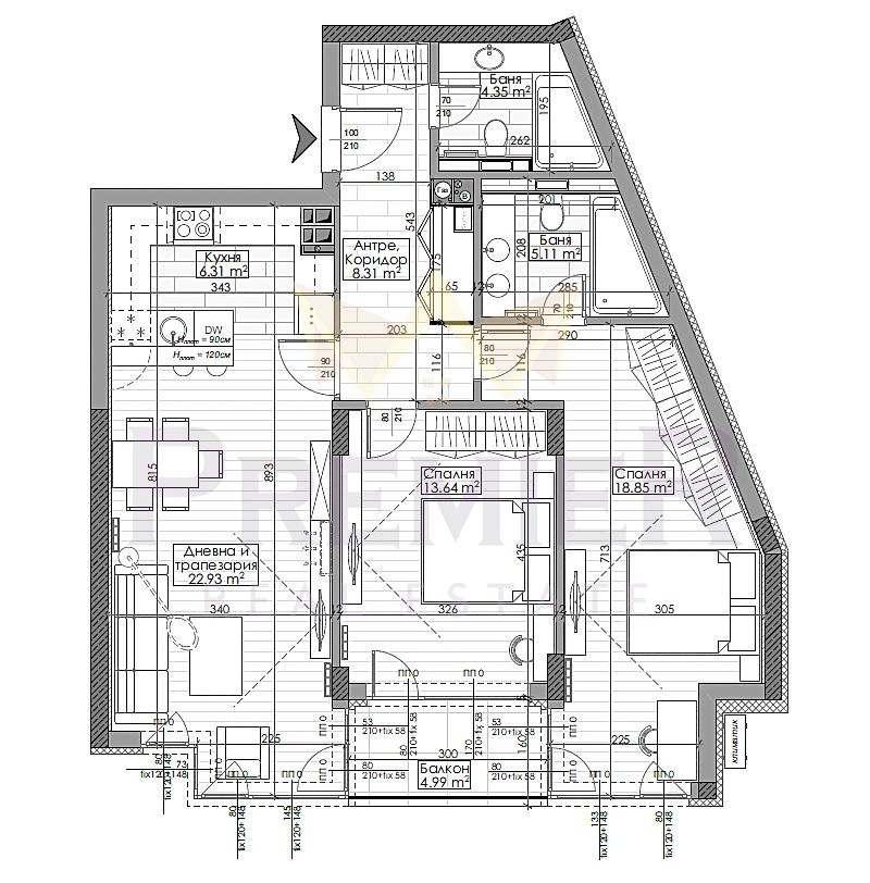 Продава 3-СТАЕН, гр. София, Манастирски ливади, снимка 2 - Апартаменти - 53072985