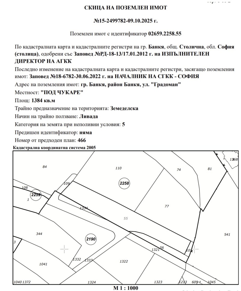 Продава ПАРЦЕЛ, гр. София, гр. Банкя