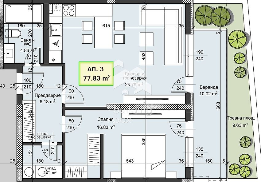Продава 2-СТАЕН, гр. Пловдив, Христо Смирненски, снимка 12 - Апартаменти - 54617960