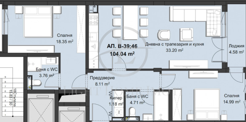 En venta  2 dormitorios Plovdiv , Jristo Smirnenski , 129 metros cuadrados | 22064257 - imagen [5]