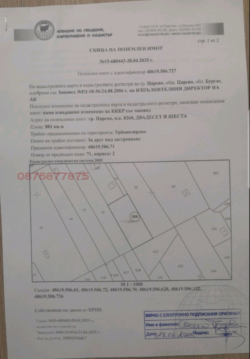 Til salg  Grund region Burgas , Tsarevo , 881 kvm | 63010830 - billede [4]