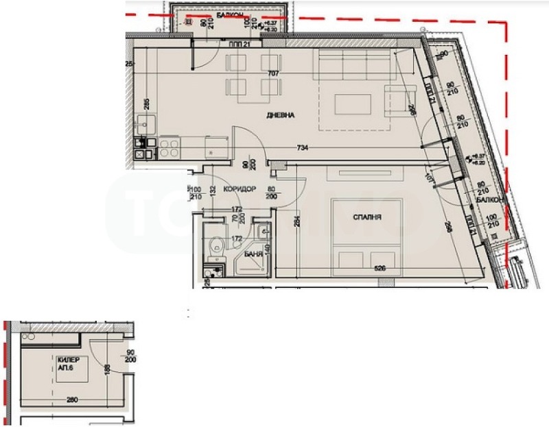 Продава 2-СТАЕН, гр. Варна, Левски 2, снимка 4 - Aпартаменти - 49253920