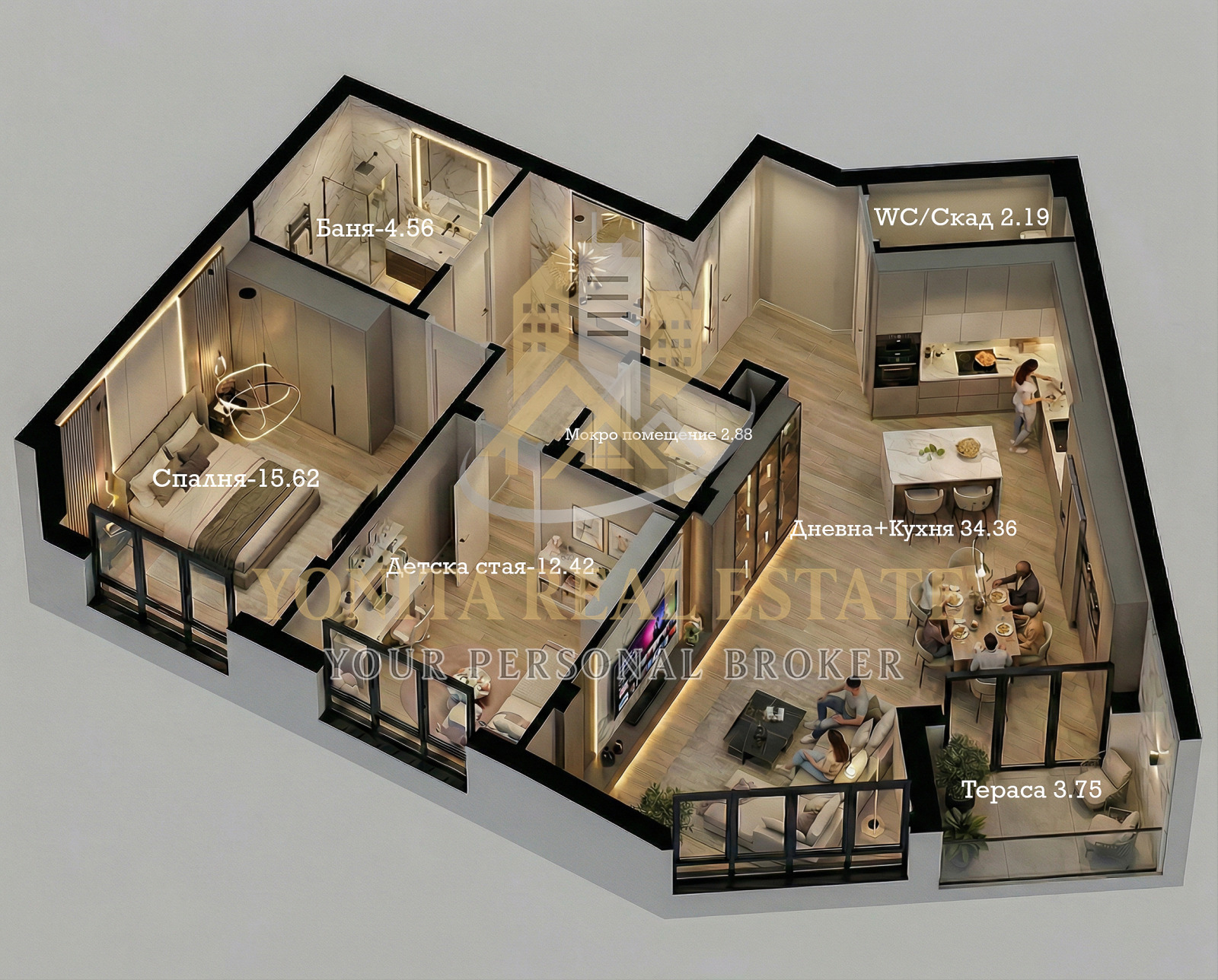 Продава 3-СТАЕН, гр. София, Манастирски ливади, снимка 4 - Апартаменти - 54189306