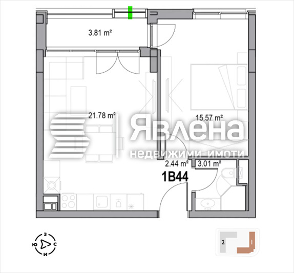 Продава 2-СТАЕН, гр. Пловдив, Христо Смирненски, снимка 2 - Апартаменти - 54093693