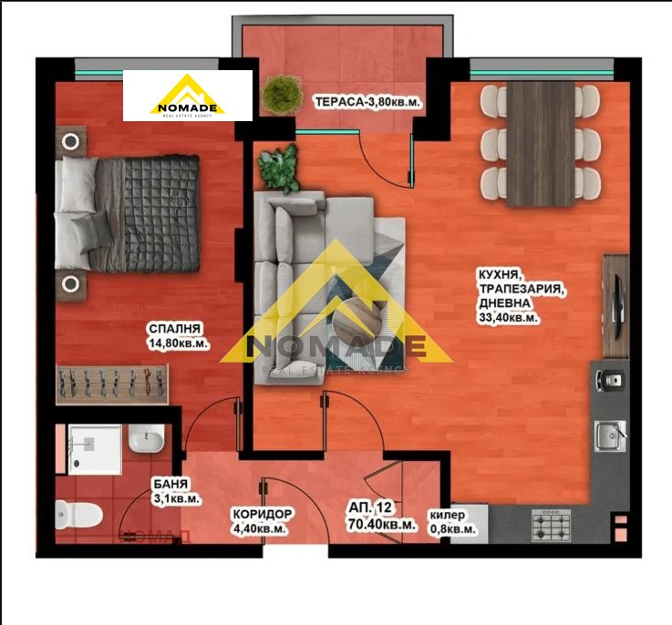 Продава 2-СТАЕН, гр. Пловдив, Христо Смирненски, снимка 9 - Апартаменти - 54845571