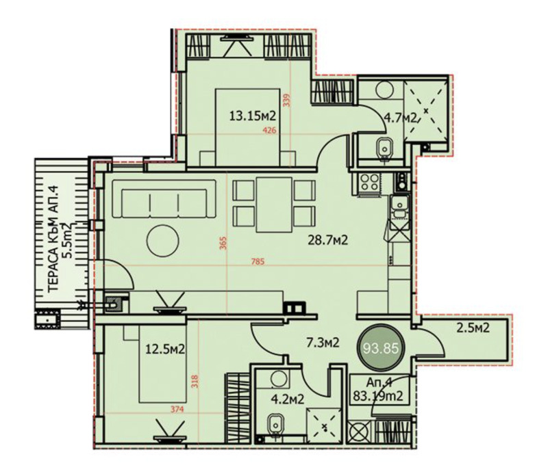 Продава 3-СТАЕН, гр. София, Драгалевци, снимка 4 - Aпартаменти - 48799296