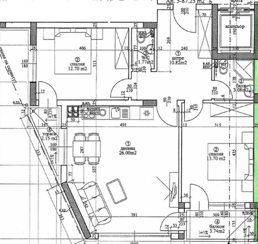 Продава 3-СТАЕН, гр. Варна, Виница, снимка 2 - Aпартаменти - 48114834