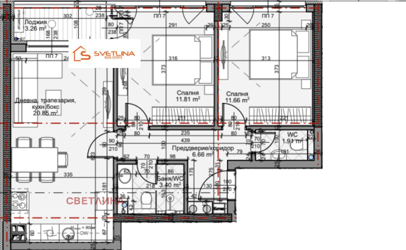 Eladó  2 hálószobás Sofia , Mladost 4 , 88 négyzetméter | 56166866 - kép [4]