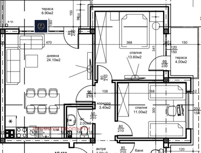 En venta  2 dormitorios Plovdiv , Belomorski , 97 metros cuadrados | 45719476