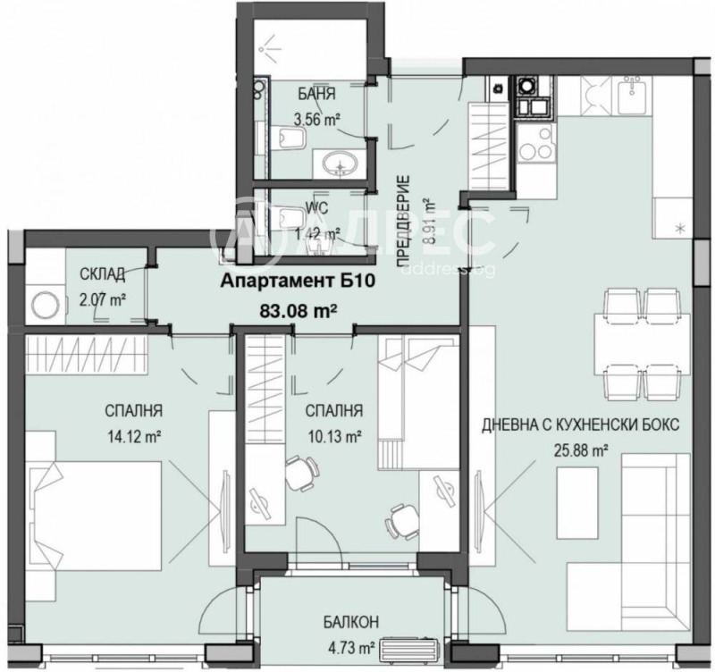 Продава 3-СТАЕН, гр. София, Кръстова вада, снимка 4 - Апартаменти - 53520157
