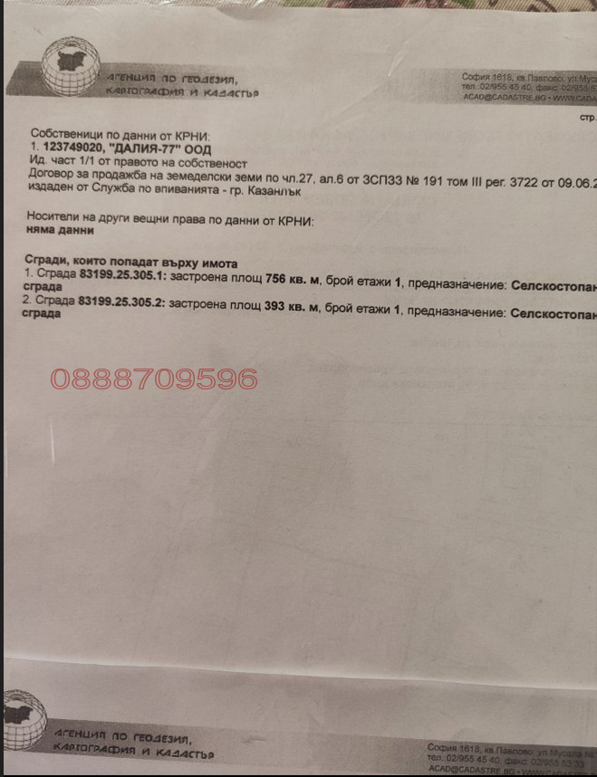Продава ПАРЦЕЛ, гр. Шипка, област Стара Загора, снимка 5 - Парцели - 52779996
