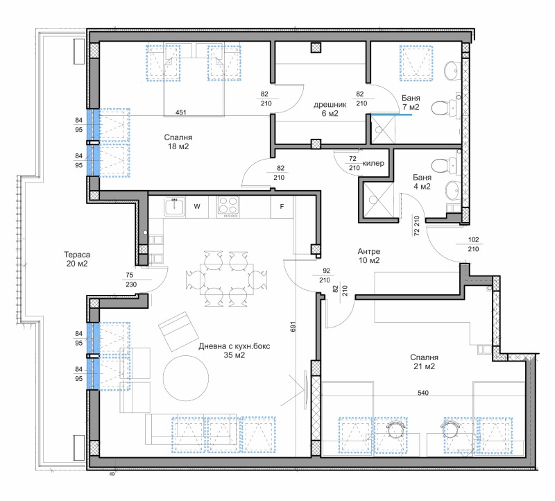 Te koop  2 slaapkamers Plovdiv , Vastanitsjeski , 160 m² | 58084031 - afbeelding [17]