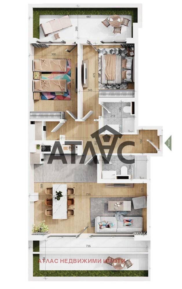 En venta  2 dormitorios Plovdiv , Trakiya , 147 metros cuadrados | 79667425 - imagen [8]