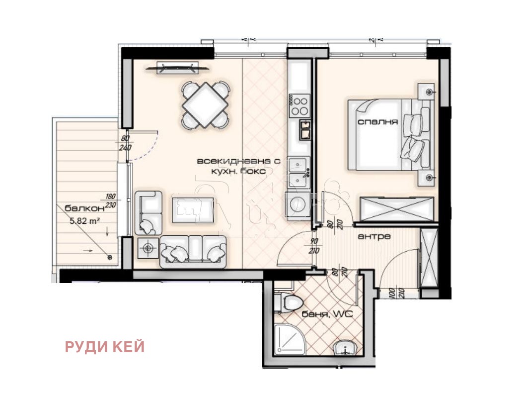 Продава 2-СТАЕН, гр. Варна, Кайсиева градина, снимка 4 - Апартаменти - 51845612
