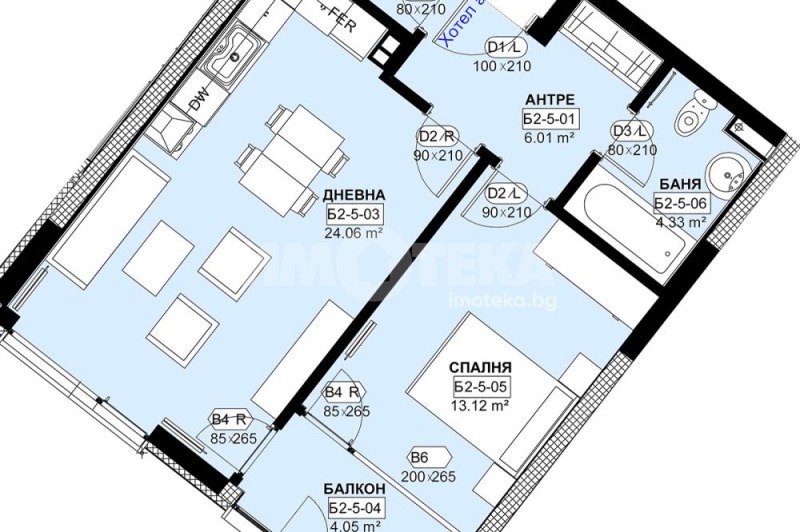 Till salu  1 sovrum Sofia , Studentski grad , 80 kvm | 76524059 - bild [3]