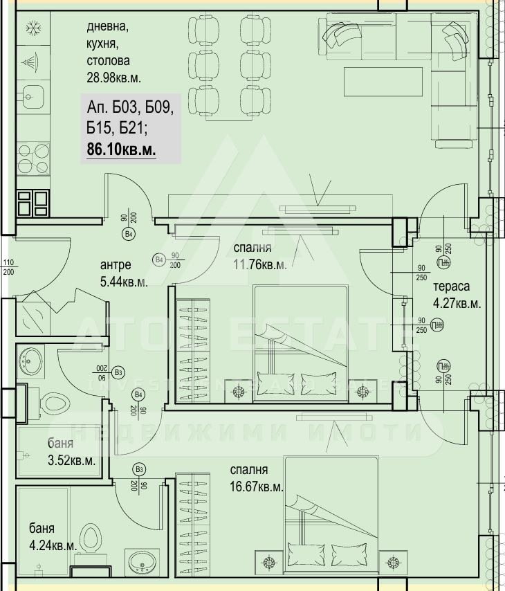 Продава 3-СТАЕН, гр. Пловдив, Кършияка, снимка 2 - Апартаменти - 54147093