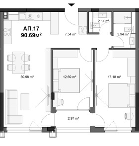 2 chambres Ovtcha koupel, Sofia 2