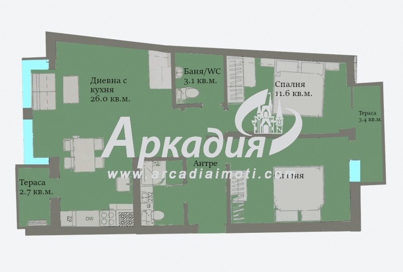 For Sale  2 bedroom Plovdiv , Karshiyaka , 97 sq.m | 12016456 - image [7]