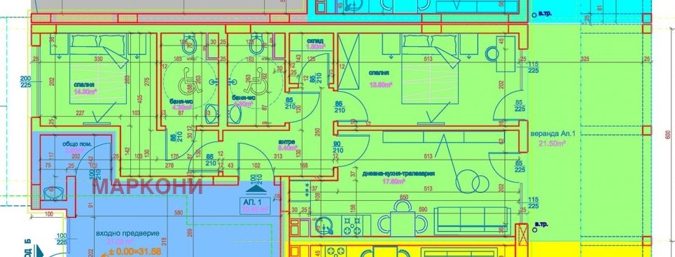 Продава 3-СТАЕН, гр. Бургас, Славейков, снимка 2 - Апартаменти - 54329553