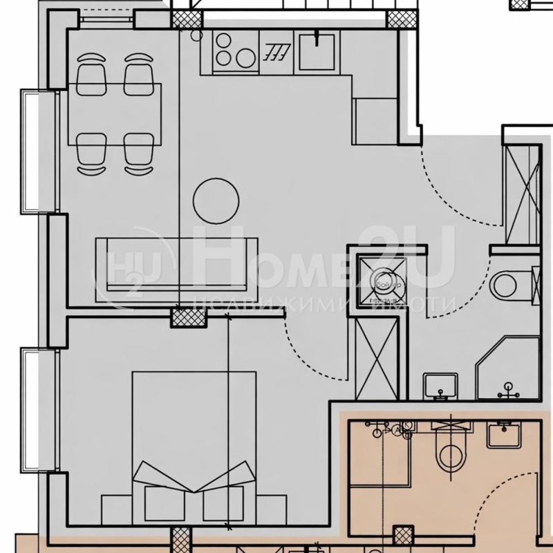 Продава 2-СТАЕН, гр. Варна, Кайсиева градина, снимка 2 - Апартаменти - 53260980