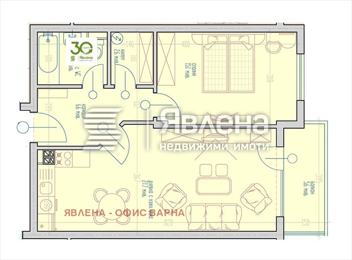 Продава 2-СТАЕН, гр. Варна, Виница, снимка 6 - Апартаменти - 55399599