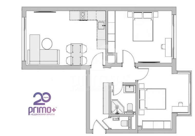 Продаја  2 спаваће собе Софија , Красно село , 70 м2 | 28486421 - слика [5]