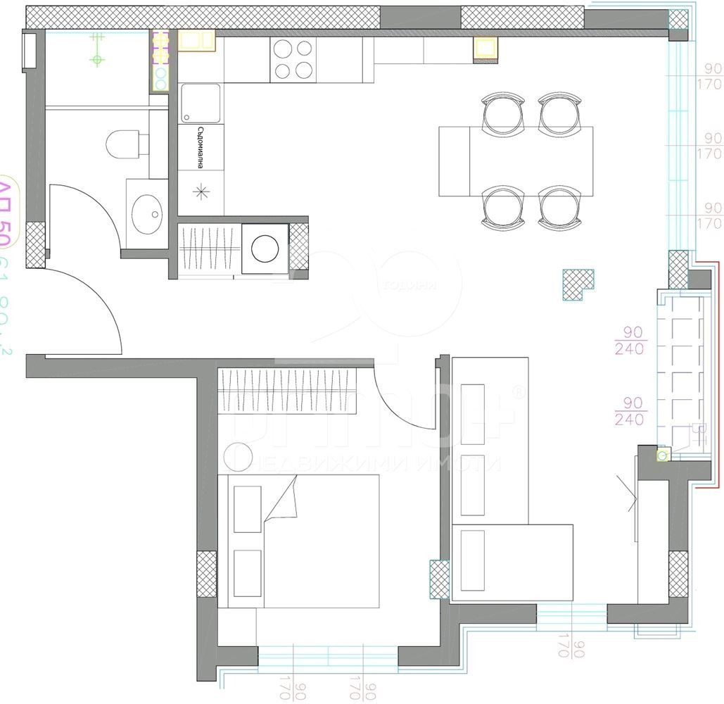 Продава 2-СТАЕН, гр. София, Младост 1А