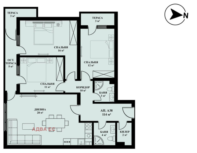 Na prodej  3 ložnice Sofia , Ljulin 5 , 135 m2 | 10207079 - obraz [13]