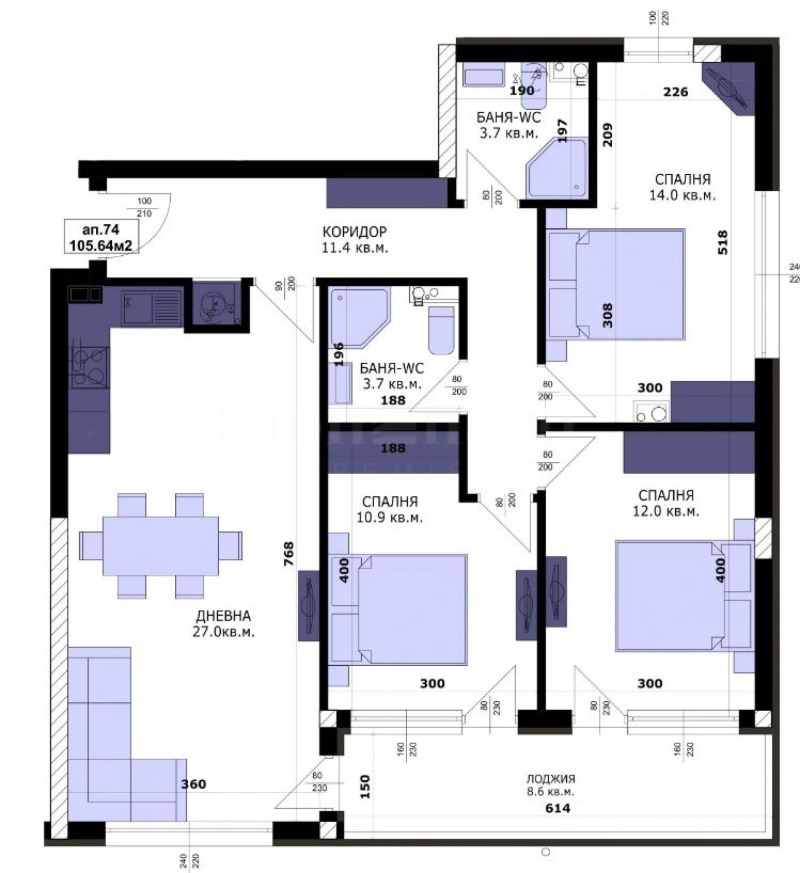 Продава 4-СТАЕН, гр. Варна, Кайсиева градина, снимка 6 - Апартаменти - 53130213