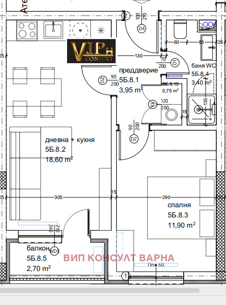For Sale  1 bedroom Varna , Kaysieva gradina , 58 sq.m | 57223827