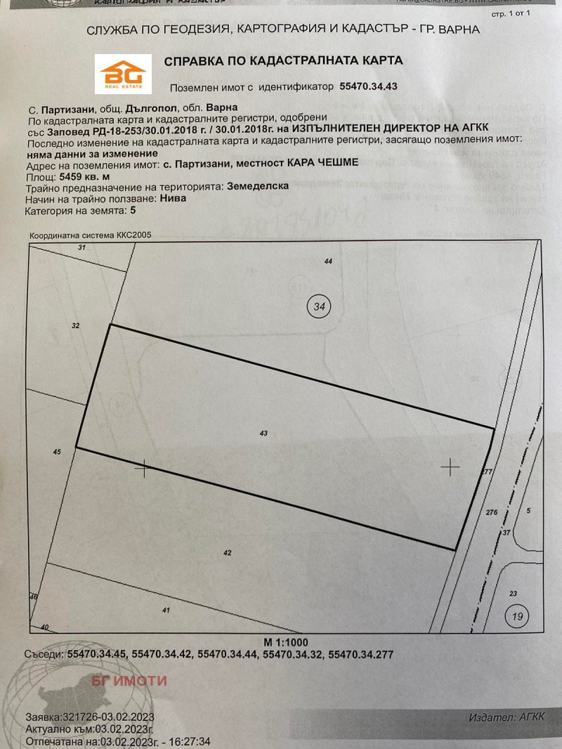 Продава ЗЕМЕДЕЛСКА ЗЕМЯ, гр. Дългопол, област Варна, снимка 1 - Земеделска земя - 46583029