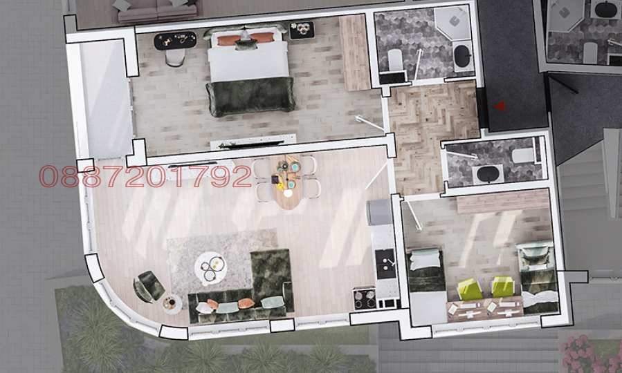 Продава 3-СТАЕН, гр. София, Стрелбище, снимка 2 - Апартаменти - 56682543