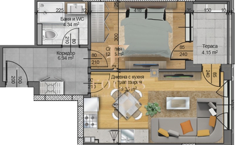 Продава 2-СТАЕН, гр. Пловдив, Христо Смирненски, снимка 4 - Апартаменти - 53074979