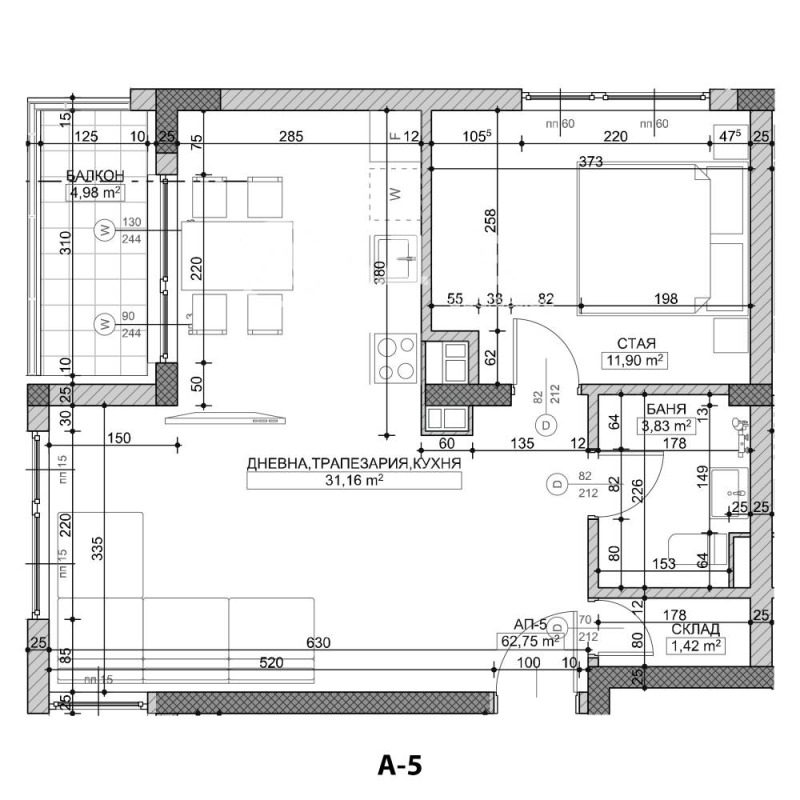 Zu verkaufen  1 Schlafzimmer Sofia , w.z.Amerikanski kolesch , 86 qm | 37905219 - Bild [4]